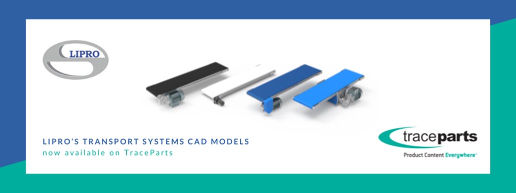 Les modèles CAO des systèmes de transfert de LIPRO disponibles sur la plateforme de contenu CAO de TraceParts
