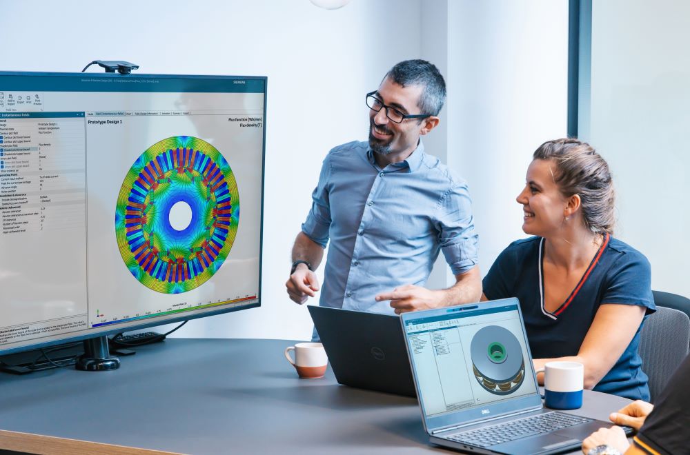 Siemens offre la puissance de la simulation multidisciplinaire aux concepteurs de moteurs à flux axial destinés aux véhicules électriques de demain