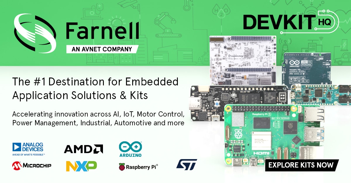 Farnell lance le DevKit HQ pour les cartes d’évaluation intégrées, les kits et les outils