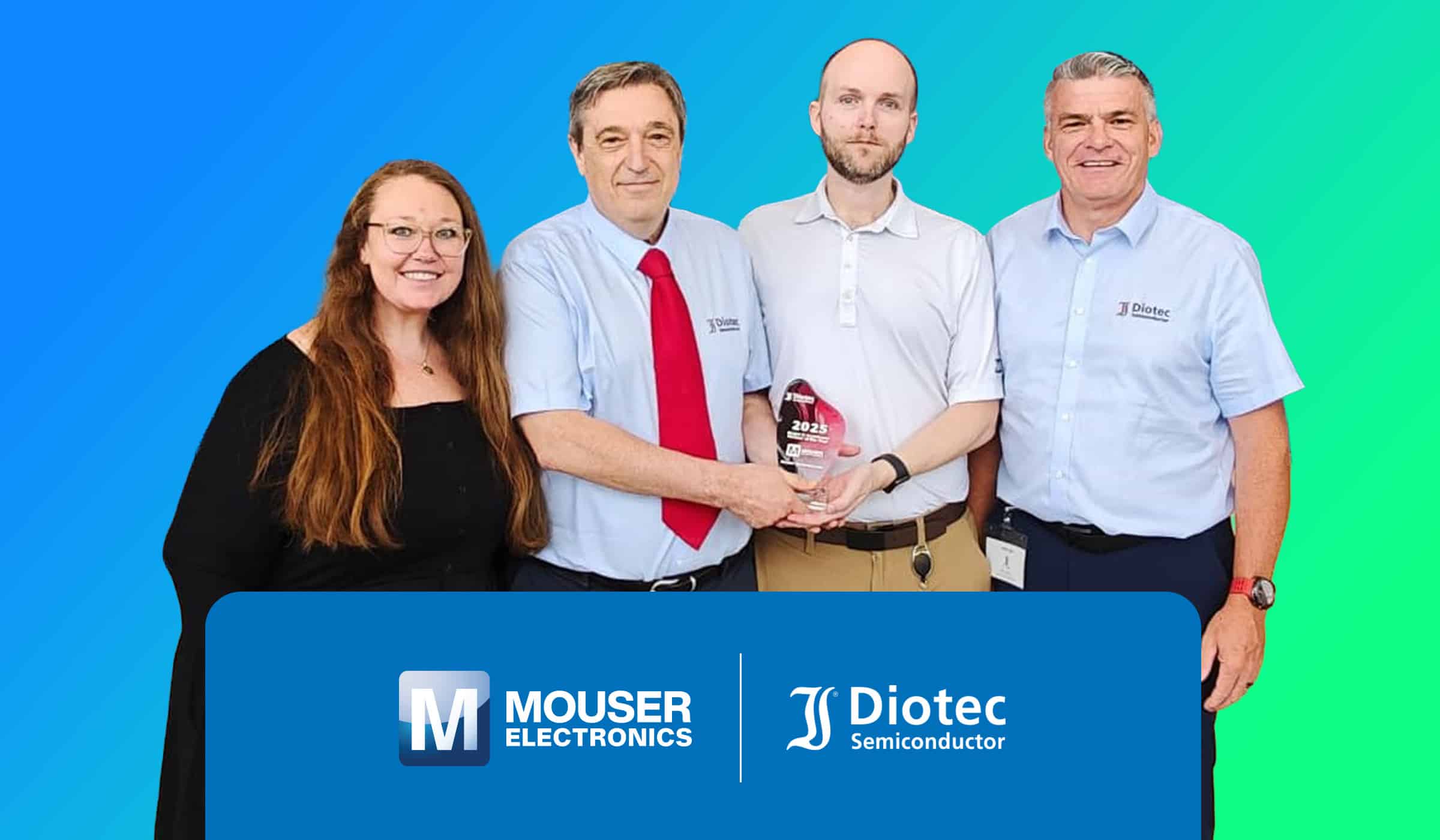 Mouser Electronics a été désigné « Partenaire e-commerce de l’année 2025 » par Diotec Semiconductor