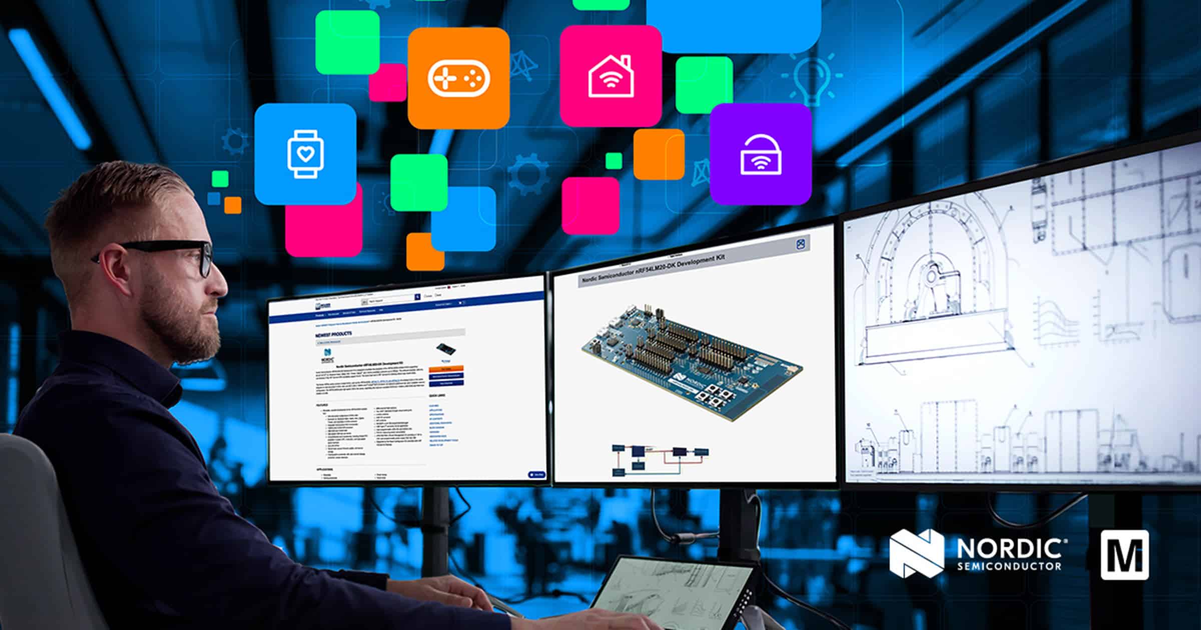 Mouser Electronics distribue les nouvelles solutions de connectivité de Nordic Semiconductor